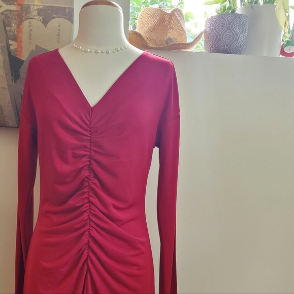 Narciso Rodriguez Red long sleeve dress Size M - Picture 1 of 2